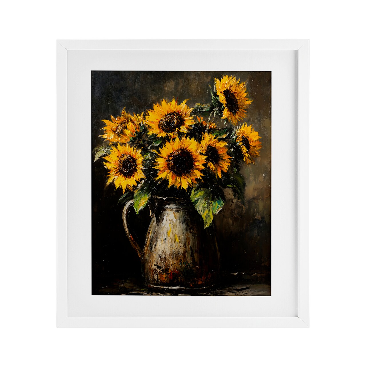 Stupell Industries Rustic Sunflower Jug Framed Print Under Glass, design by Franklyn Gregory